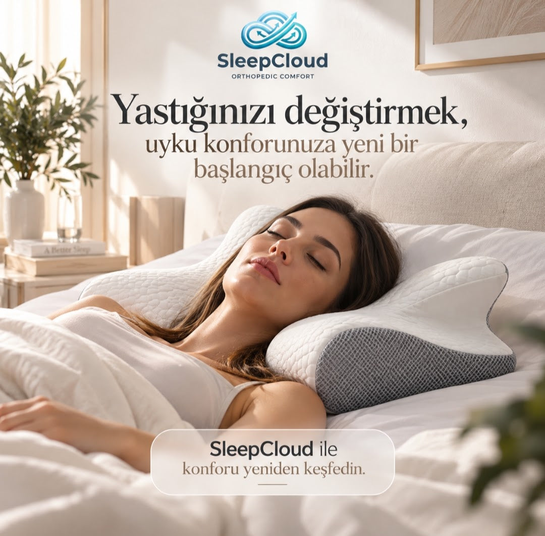 Ortopedik 100% Visko Boyun Destekli Güzellik Yastığı