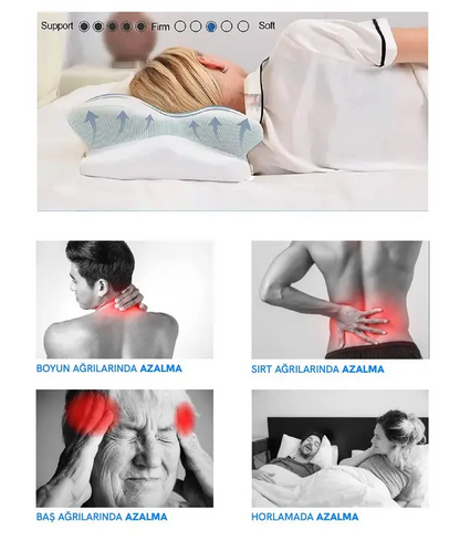 Ortopedik 100% Visko Boyun Destekli Güzellik Yastığı